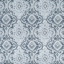 Load image into Gallery viewer, French Chambray Blue Ikat Chenille Upholstery Fabric / Surf