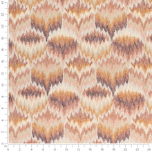 Load image into Gallery viewer, Mauve Cream Beige Eggplant Purple Terracota Orange Embroidered Abstract Drapery Fabric