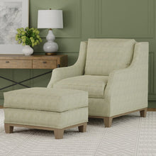 Load image into Gallery viewer, Seafoam Green Beige Abstract Geometric Chenille Upholstery Fabric / Seafoam