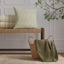 Load image into Gallery viewer, Seafoam Green Beige Abstract Geometric Chenille Upholstery Fabric / Seafoam