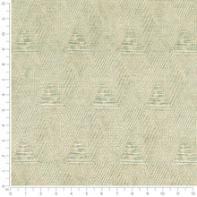 Load image into Gallery viewer, Seafoam Green Beige Abstract Geometric Chenille Upholstery Fabric / Seafoam