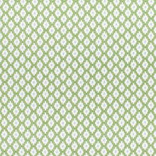 Load image into Gallery viewer, Cotton Green Blue White Ikat Geometric Upholstery Drapery Fabric