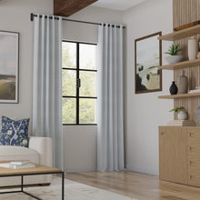 Load image into Gallery viewer, Cotton Green Aqua Blue White Ikat Geometric Upholstery Drapery Fabric