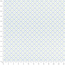Load image into Gallery viewer, Cotton Green Aqua Blue White Ikat Geometric Upholstery Drapery Fabric