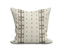 Load image into Gallery viewer, Custom Pillow Cover in Penny Morrison Indira Stripe Fabric Chocolate Fabric  - Both Sides