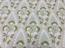 Load image into Gallery viewer, 1.5 Yard Thibaut Cornwall Green and Beige Upholstery Drapery Fabric