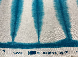 Scion Shibori Teal Linen Abstract Fabric