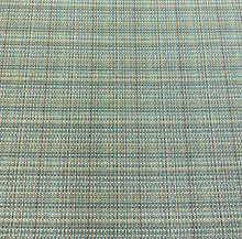 Load image into Gallery viewer, Water Stain Resistant Teal Navy Blue Taupe MCM Mid Century Modern Tweed Upholstery Fabric STA 5204