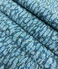 Load image into Gallery viewer, 1.5 yard Greenhouse S4831 Biscay Blue Aqua Yellow green Abstract Upholstery Fabric STA 5079