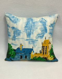 Two 17” X 17” Paris Rooftops Pillow Covers in Vinyage Cotton Fabric