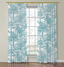 Load image into Gallery viewer, Thibaut Palm Botanical Side Drapery Panels