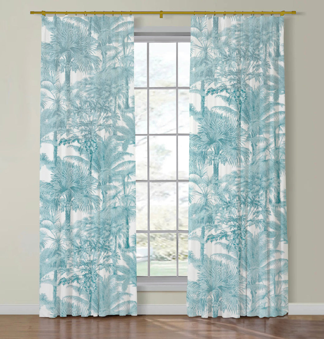 Thibaut Palm Botanical Side Drapery Panels