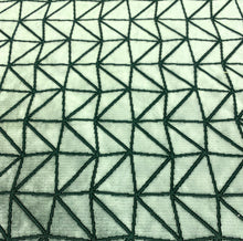 Load image into Gallery viewer, Arc Com Cutting Edge Herb #7 Forest Green Sage Geometric Cut Velvet Upholstery Fabric STA 5074