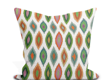 Load image into Gallery viewer, Custom Pillow Cover in Thibaut Beliza in Pool and Spice - One Side
