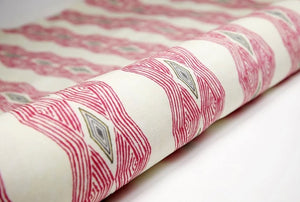Eva Sonaike Odi Fabric Pink Cream Fuchsia Yellow Black Geometric Indoor Outdoor Upholstery Fabric STA 5069
