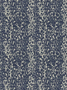 Bella Dura Indoor Outdoor Tiki Animal Pattern Cheetah Navy Blue Light Grey Upholstery Drapery Fabric FB