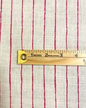 Load image into Gallery viewer, Christopher Farr Broken Stripe Hot Pink White Linen Upholstery Drapery Fabric WHS 5116
