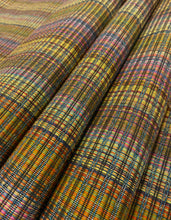 Load image into Gallery viewer, 1.5 Yard Designer Water &amp; Stain Resistant Hot Pink Orange Green Blue Woven Kilim Stripe Upholstery Fabric WHS 4642