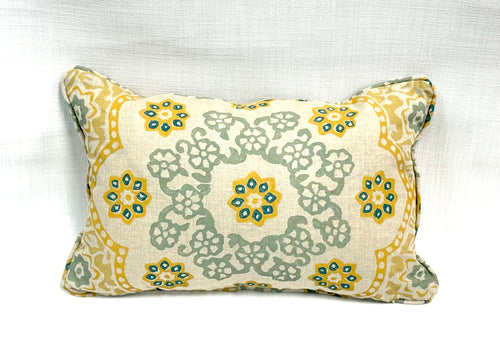 12” X 19” Galbraith and Paul Seville Medallion Goldenrod Lumbar Pillow Cover - Both Sides