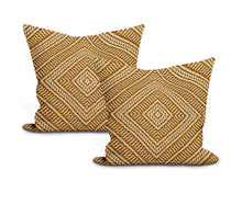 Load image into Gallery viewer, Pair of Custom Made Schumacher Tortola Indoor/Outdoor Pillow Covers - Both Sides