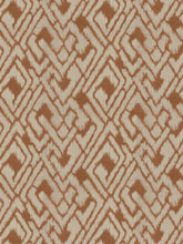 Load image into Gallery viewer, Coral Cream Geometric Abstract Ikat Chenille Upholstery Fabric FB