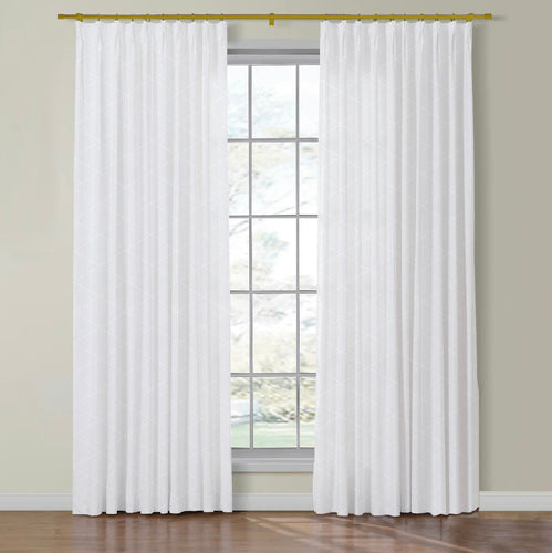 Thibaut Semi Sheer CONCORD EMBROIDERY Side Drapery Panels