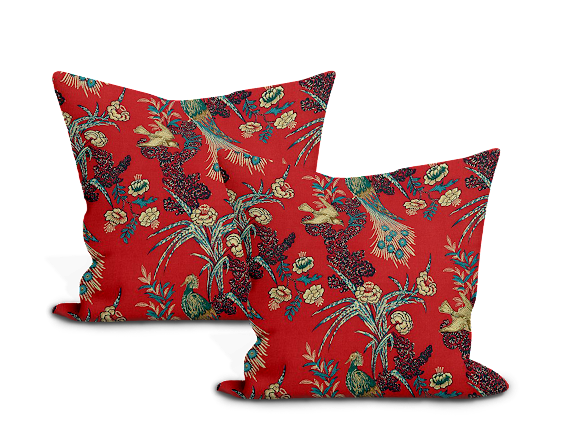 Schumacher Peacock Pillow Cover