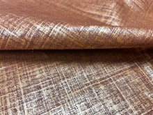 Load image into Gallery viewer, Copper Gold Metallic Glazed Belgian Linen Upholstery Drapery Fabric