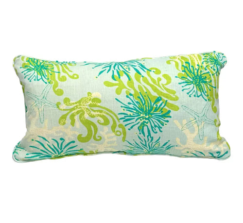 14” X 26” Lilly Pulitzer Bimini Aquamarine Lumbar Pillow Cover