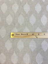Load image into Gallery viewer, 1.5 Yard Kravet 33145-16 Linen Cotton Beige Ivory Embroidered Drapery Fabric WHS 4621