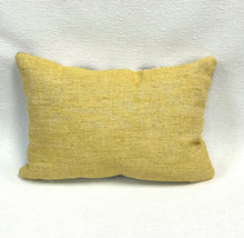 Load image into Gallery viewer, 9” X 16” Schumacher Marguerite Embroidery Blue &amp; Ochre Lumbar Pillow Cover