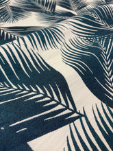 Load image into Gallery viewer, Holly Hunt Textile Great Outdoor Yucca Turq Bold Tropical Leaf Performance Woven Fabric STA 6402