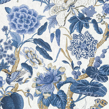 Load image into Gallery viewer, Set of Two Made to Order Thibaut Hill Garden Side Drapery Panels