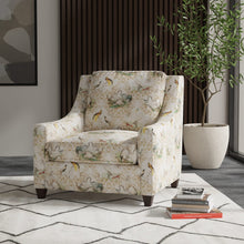 Load image into Gallery viewer, Cotton Linen Ivory Taupe Brown Green Bird Stork Heron Toile Upholstery Drapery Fabric
