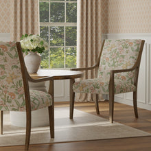 Load image into Gallery viewer, Linen Cotton Ivory Pink Green Floral Upholstery Drapery Fabric
