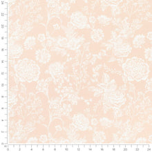 Load image into Gallery viewer, Cotton Rose Pink Ivory Rose Toile Floral Upholstery Drapery Fabric
