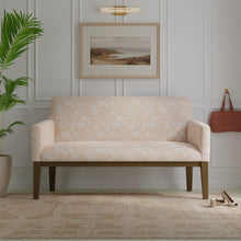 Load image into Gallery viewer, Cotton Rose Pink Ivory Rose Toile Floral Upholstery Drapery Fabric