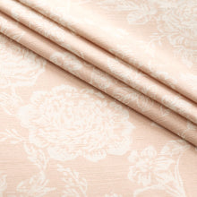 Load image into Gallery viewer, Cotton Rose Pink Ivory Rose Toile Floral Upholstery Drapery Fabric