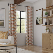 Load image into Gallery viewer, Beige Mauve Mustard Gold Green Floral Embrodiered Drapery Fabric