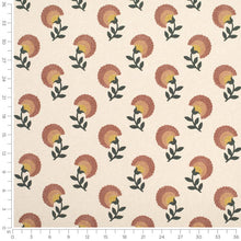 Load image into Gallery viewer, Beige Mauve Mustard Gold Green Floral Embrodiered Drapery Fabric