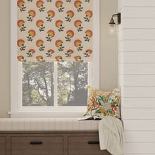 Load image into Gallery viewer, Beige Mauve Mustard Gold Green Floral Embrodiered Drapery Fabric