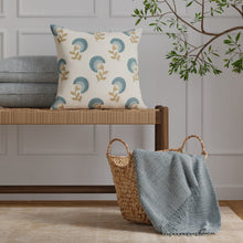 Load image into Gallery viewer, Beige Mustard Brown Teal Blue Floral Embrodiered Drapery Fabric / Spa