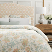 Load image into Gallery viewer, Cotton Coral Beige Green Teal Blue Floral Upholstery Drapery Fabric