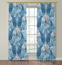 Load image into Gallery viewer, Thibaut Travelers Palm Floral Side Drapery Panels