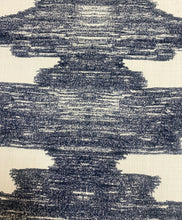 Load image into Gallery viewer, Perennials Ink Blot After Midnight Navy Blue Indoor Outdoor Upholstery Fabric WHS-5002