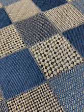 Load image into Gallery viewer, Harlequin Marine by RM CoCo Designer French Navy Blue Beige Geometric Diamond Upholstery Fabric STA 4560