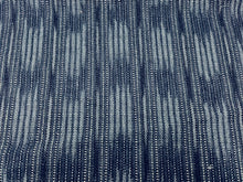 Load image into Gallery viewer, William Yeoward Lipari Ocean Navy Blue Linen Ikat Stripe Upholstery Fabric STA 3743