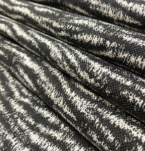 Stout Sunbrella Holden Black White Reversible Animal Pattern Upholstery Fabric WHS 5121