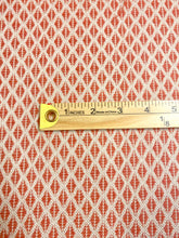 Load image into Gallery viewer, Sunbrella Detail Persimmon Water Stain Resistant Coral Beige Geometric Diamond Upholstery Drapery Fabric