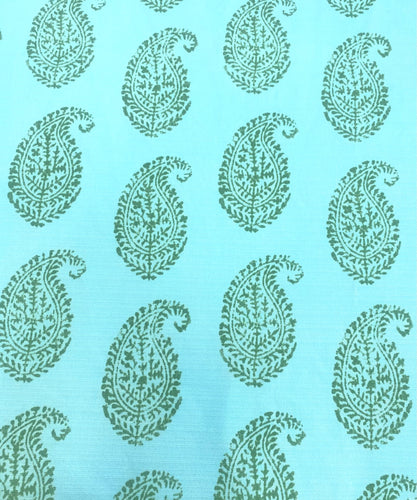 1.6 Yard Peter Dunham Kashmir Paisley Blue Green Outdoor Upholstery Drapery Fabric WHS 5093